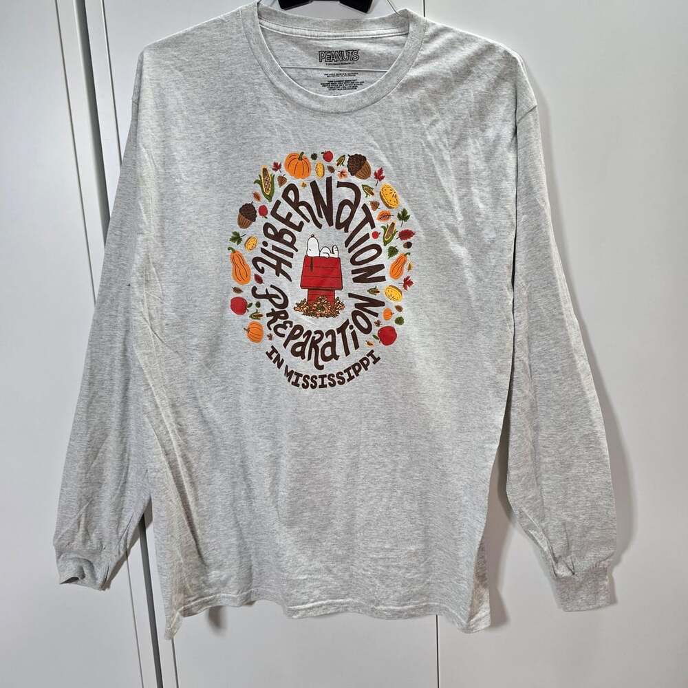 Peanuts Snoopy Long Sleeve Shirt Size L